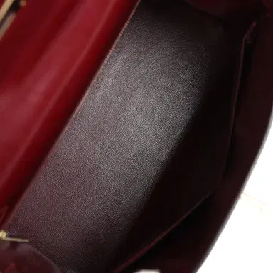 HERMÈS Vintage Hermes Kelly Sellier 28 Rouge H Box Gold Hardware | Thumbnail 8 HERMÈS Vintage Hermes Kelly Sellier 28 Rouge H Box Gold Hardware | Thumbnail 8