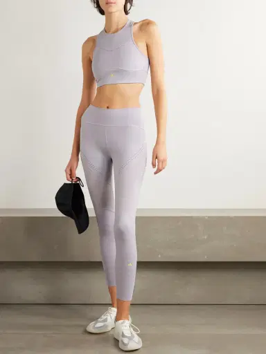 adidas by Stella McCartney Truepurpose Perforated Logo-appliquéd Stretch Recycled-jersey Leggings | Thumbnail 2 adidas by Stella McCartney Truepurpose Perforated Logo-appliquéd Stretch Recycled-jersey Leggings | Thumbnail 2