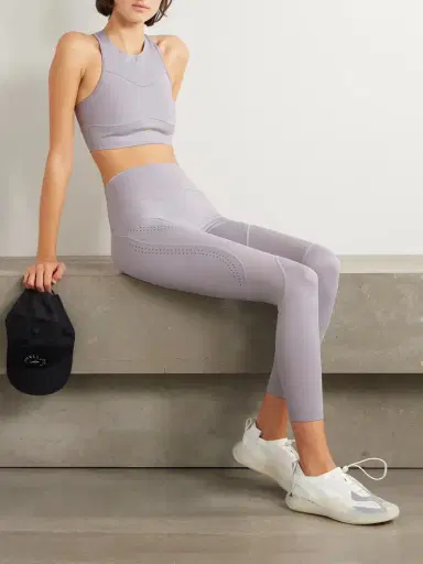 adidas by Stella McCartney Truepurpose Perforated Logo-appliquéd Recycled Stretch-jersey Sports Bra | Thumbnail 2 adidas by Stella McCartney Truepurpose Perforated Logo-appliquéd Recycled Stretch-jersey Sports Bra | Thumbnail 2