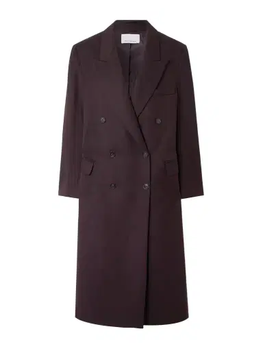 The Frankie Shop Jane Oversized Double-breasted Twill Coat - x large | Thumbnail 1 The Frankie Shop Jane Oversized Double-breasted Twill Coat - x large | Thumbnail 1