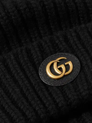 Gucci Victor Appliquéd Ribbed Wool And Cashmere-blend Beanie | Thumbnail 3 Gucci Victor Appliquéd Ribbed Wool And Cashmere-blend Beanie | Thumbnail 3