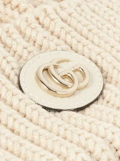 Gucci Victor Appliquéd Ribbed Metallic Wool-blend Beanie | Thumbnail 3 Gucci Victor Appliquéd Ribbed Metallic Wool-blend Beanie | Thumbnail 3