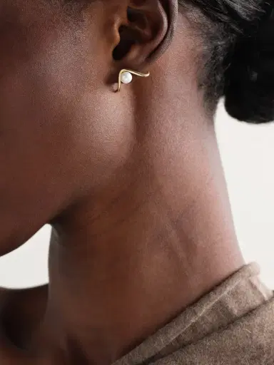 Mizuki 14-karat Gold Pearl Earrings | Thumbnail 2 Mizuki 14-karat Gold Pearl Earrings | Thumbnail 2