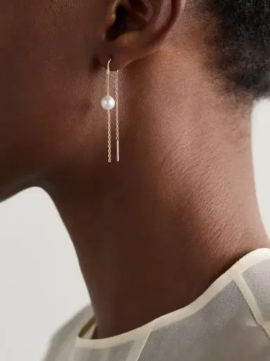 Mizuki 14-karat Gold Pearl Earrings | Thumbnail 2 Mizuki 14-karat Gold Pearl Earrings | Thumbnail 2