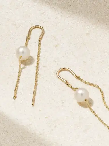 Mizuki 14-karat Gold Pearl Earrings | Thumbnail 3 Mizuki 14-karat Gold Pearl Earrings | Thumbnail 3