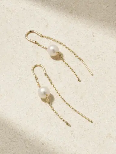 Mizuki 14-karat Gold Pearl Earrings | Thumbnail 1 Mizuki 14-karat Gold Pearl Earrings | Thumbnail 1