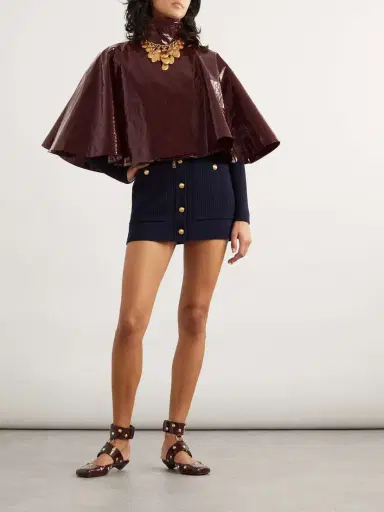 Chloé Coated-cotton Cape | Thumbnail 2 Chloé Coated-cotton Cape | Thumbnail 2