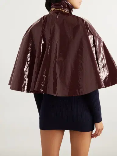 Chloé Coated-cotton Cape | Thumbnail 3 Chloé Coated-cotton Cape | Thumbnail 3