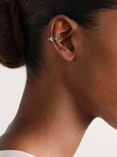 Spinelli Kilcollin Sterling Silver Diamond Ear Cuff | Thumbnail 4 Spinelli Kilcollin Sterling Silver Diamond Ear Cuff | Thumbnail 4