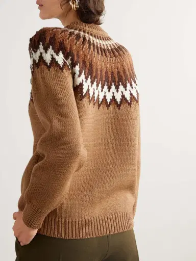 Gucci Crystal-embellished Fair Isle Wool-blend Sweater | Thumbnail 4 Gucci Crystal-embellished Fair Isle Wool-blend Sweater | Thumbnail 4