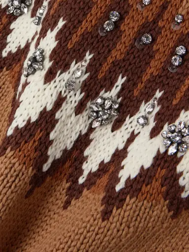 Gucci Crystal-embellished Fair Isle Wool-blend Sweater | Thumbnail 5 Gucci Crystal-embellished Fair Isle Wool-blend Sweater | Thumbnail 5