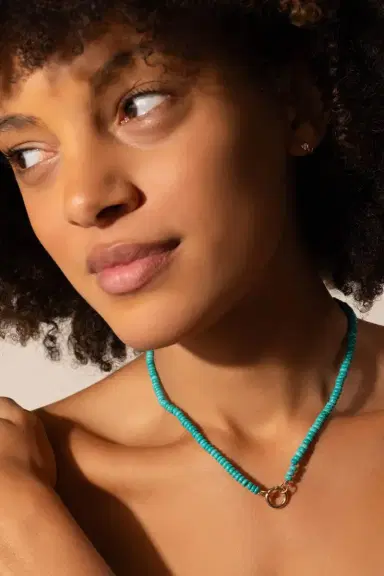 Zoë Chicco Turquoise Bead Enhancer Necklace | Thumbnail 2 Zoë Chicco Turquoise Bead Enhancer Necklace | Thumbnail 2