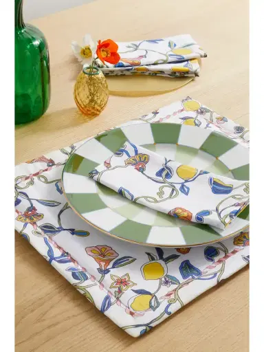 La DoubleJ Set Of Six Printed Linen Napkins | Thumbnail 2 La DoubleJ Set Of Six Printed Linen Napkins | Thumbnail 2