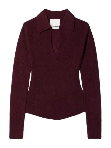 Citizens of Humanity Simone Ribbed Wool And Cashmere-blend Polo Sweater | Thumbnail 1 Citizens of Humanity Simone Ribbed Wool And Cashmere-blend Polo Sweater | Thumbnail 1