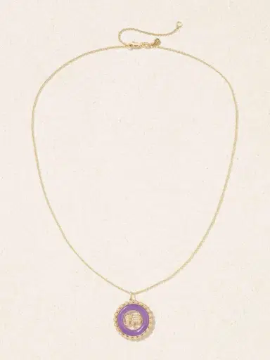 Sydney Evan Elephant 14-karat Gold, Enamel And Diamond Necklace | Thumbnail 4 Sydney Evan Elephant 14-karat Gold, Enamel And Diamond Necklace | Thumbnail 4