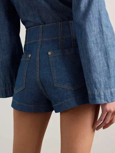 Zimmermann Wylie Braided Denim Shorts | Thumbnail 4 Zimmermann Wylie Braided Denim Shorts | Thumbnail 4