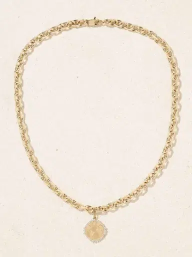 Sydney Evan World Traveler 14-karat Gold Diamond Necklace | Thumbnail 4 Sydney Evan World Traveler 14-karat Gold Diamond Necklace | Thumbnail 4
