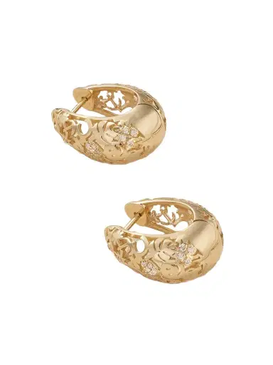 Sydney Evan Icon Wallpaper 14-karat Gold Diamond Hoop Earrings | Thumbnail 1 Sydney Evan Icon Wallpaper 14-karat Gold Diamond Hoop Earrings | Thumbnail 1