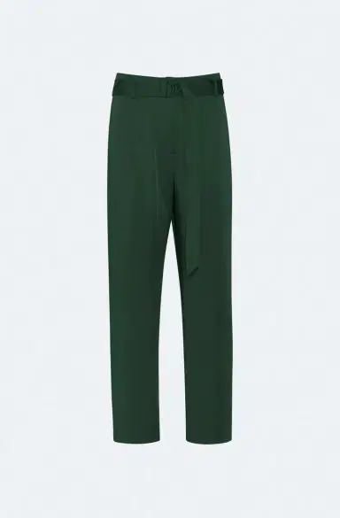 LAPOINTE Satin Belted Cropped Pant | Thumbnail 4 LAPOINTE Satin Belted Cropped Pant | Thumbnail 4