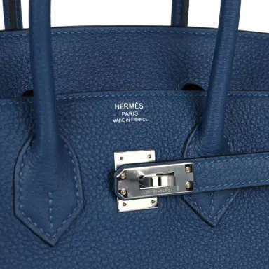 HERMÈS Hermes Birkin 25 Deep Bleu Verso Togo Palladium Hardware | Thumbnail 7 HERMÈS Hermes Birkin 25 Deep Bleu Verso Togo Palladium Hardware | Thumbnail 7