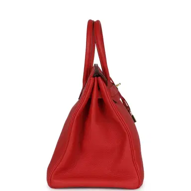 HERMÈS Pre-owned Hermes Birkin 35 Rouge Tomate Togo Gold Hardware | Thumbnail 4 HERMÈS Pre-owned Hermes Birkin 35 Rouge Tomate Togo Gold Hardware | Thumbnail 4