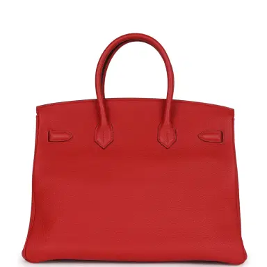 HERMÈS Pre-owned Hermes Birkin 35 Rouge Tomate Togo Gold Hardware | Thumbnail 5 HERMÈS Pre-owned Hermes Birkin 35 Rouge Tomate Togo Gold Hardware | Thumbnail 5