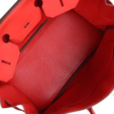 HERMÈS Pre-owned Hermes Birkin 35 Rouge Tomate Togo Gold Hardware | Thumbnail 8 HERMÈS Pre-owned Hermes Birkin 35 Rouge Tomate Togo Gold Hardware | Thumbnail 8