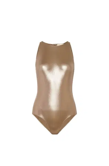 LAPOINTE Coated Jersey Halterneck Bodysuit | Thumbnail 1 LAPOINTE Coated Jersey Halterneck Bodysuit | Thumbnail 1