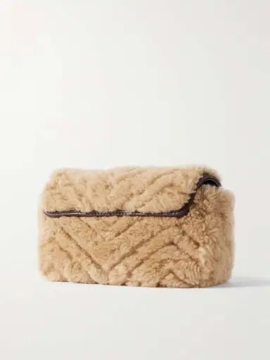 Gucci Gg Marmont 2.0 Supermini Leather-trimmed Matelassé Shearling Shoulder Bag | Thumbnail 3 Gucci Gg Marmont 2.0 Supermini Leather-trimmed Matelassé Shearling Shoulder Bag | Thumbnail 3