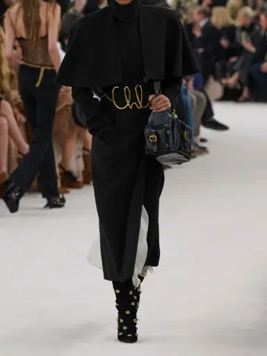 Chloé Cape-effect Double-breasted Leather-trimmed Wool Coat | Thumbnail 5 Chloé Cape-effect Double-breasted Leather-trimmed Wool Coat | Thumbnail 5