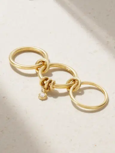 Spinelli Kilcollin Piera Set Of Three 18-karat Gold Diamond Rings | Thumbnail 3 Spinelli Kilcollin Piera Set Of Three 18-karat Gold Diamond Rings | Thumbnail 3