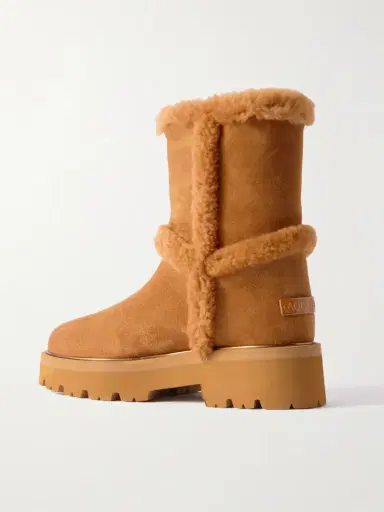 Aquazzura Teddi Shearling-trimmed Suede Ankle Boots | Thumbnail 3 Aquazzura Teddi Shearling-trimmed Suede Ankle Boots | Thumbnail 3