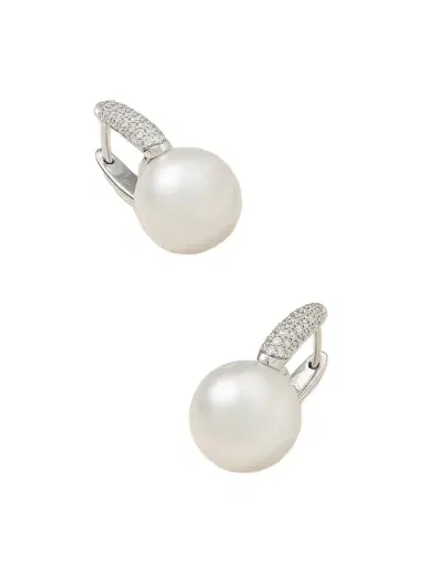 Mikimoto 18-karat White Gold, Pearl And Diamond Earrings | Thumbnail 1 Mikimoto 18-karat White Gold, Pearl And Diamond Earrings | Thumbnail 1
