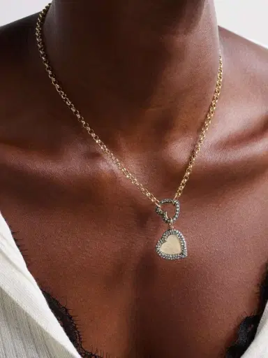 Lucy Delius Chubby Love Belcher 14-karat Gold, Rhodium-plated And Diamond Necklace | Thumbnail 2 Lucy Delius Chubby Love Belcher 14-karat Gold, Rhodium-plated And Diamond Necklace | Thumbnail 2