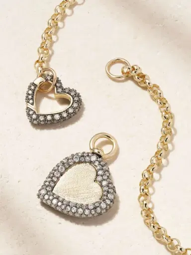 Lucy Delius Chubby Love Belcher 14-karat Gold, Rhodium-plated And Diamond Necklace | Thumbnail 3 Lucy Delius Chubby Love Belcher 14-karat Gold, Rhodium-plated And Diamond Necklace | Thumbnail 3