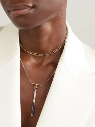 Lucy Delius The Lucky One 14-karat Gold, Sapphire And Diamond Necklace | Thumbnail 2 Lucy Delius The Lucky One 14-karat Gold, Sapphire And Diamond Necklace | Thumbnail 2
