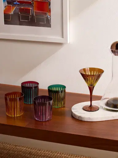 L'Objet Prism Set of Four Glasses - Men | Thumbnail 2 L'Objet Prism Set of Four Glasses - Men | Thumbnail 2