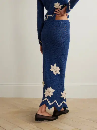 Agua by Agua Bendita + Escvdo Muhu Crocheted Alpaca Midi Skirt | Thumbnail 3 Agua by Agua Bendita + Escvdo Muhu Crocheted Alpaca Midi Skirt | Thumbnail 3
