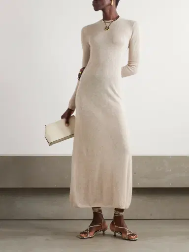 Loro Piana Camino Cashmere And Silk-blend Midi Dress | Thumbnail 2 Loro Piana Camino Cashmere And Silk-blend Midi Dress | Thumbnail 2