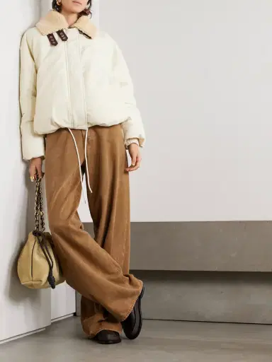 Loewe Shearling-trimmed Cotton-blend Shell Jacket | Thumbnail 2 Loewe Shearling-trimmed Cotton-blend Shell Jacket | Thumbnail 2
