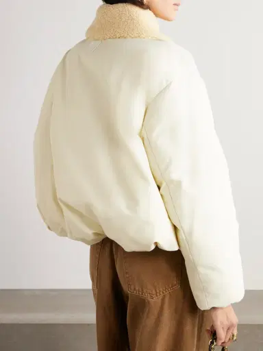 Loewe Shearling-trimmed Cotton-blend Shell Jacket | Thumbnail 3 Loewe Shearling-trimmed Cotton-blend Shell Jacket | Thumbnail 3