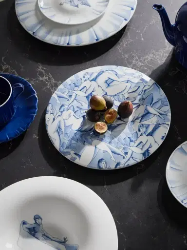 Khaite + Ginori 1735 Printed Porcelain Dessert Plate | Thumbnail 2 Khaite + Ginori 1735 Printed Porcelain Dessert Plate | Thumbnail 2