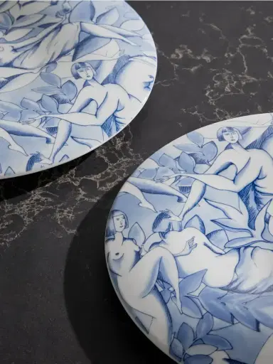 Khaite + Ginori 1735 Printed Porcelain Dessert Plate | Thumbnail 3 Khaite + Ginori 1735 Printed Porcelain Dessert Plate | Thumbnail 3