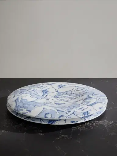 Khaite + Ginori 1735 Printed Porcelain Dessert Plate | Thumbnail 1 Khaite + Ginori 1735 Printed Porcelain Dessert Plate | Thumbnail 1