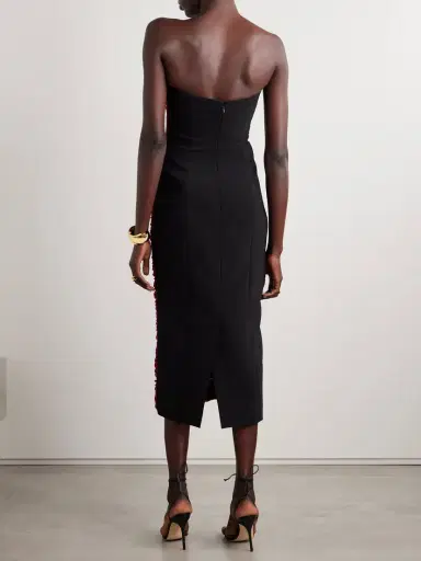 Carolina Herrera Strapless Ruched Floral-print Crepe Midi Dress | Thumbnail 3 Carolina Herrera Strapless Ruched Floral-print Crepe Midi Dress | Thumbnail 3