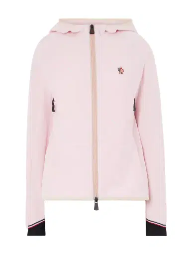 Moncler Grenoble Appliquéd Hooded Fleece Jacket | Thumbnail 1 Moncler Grenoble Appliquéd Hooded Fleece Jacket | Thumbnail 1