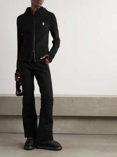 Moncler Grenoble Appliquéd Hooded Fleece Jacket | Thumbnail 2 Moncler Grenoble Appliquéd Hooded Fleece Jacket | Thumbnail 2