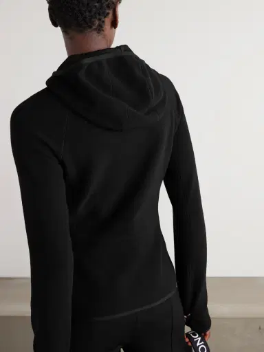Moncler Grenoble Appliquéd Hooded Fleece Jacket | Thumbnail 3 Moncler Grenoble Appliquéd Hooded Fleece Jacket | Thumbnail 3