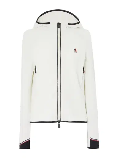 Moncler Grenoble Appliquéd Hooded Fleece Jacket | Thumbnail 1 Moncler Grenoble Appliquéd Hooded Fleece Jacket | Thumbnail 1