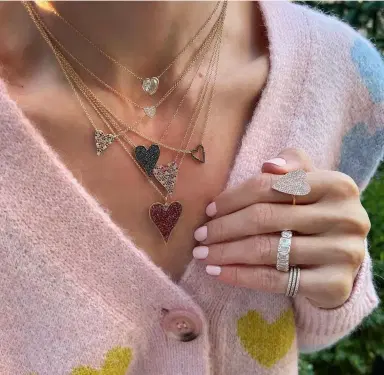 Stephanie Gottlieb Small Black Diamond Pave Heart Shaped Outline Necklace | Thumbnail 3 Stephanie Gottlieb Small Black Diamond Pave Heart Shaped Outline Necklace | Thumbnail 3